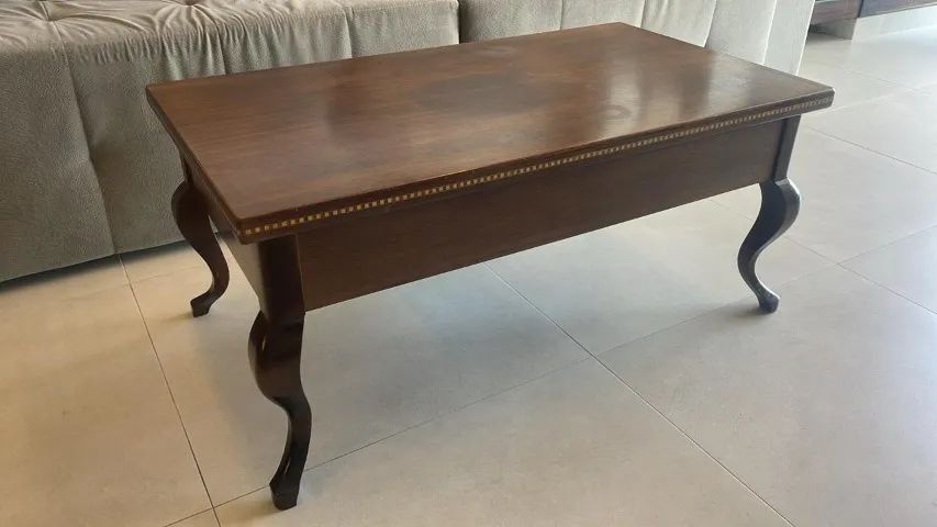 Mesa de Centro Retangular - Madeira Nobre Maciça - Foto 2