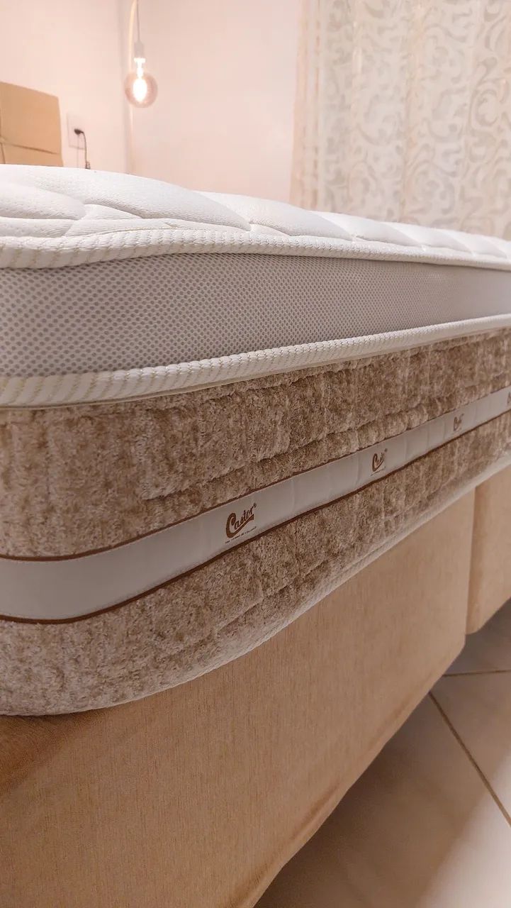 Cama completa com colchão Castor Queen, (1,58x2,00m) 