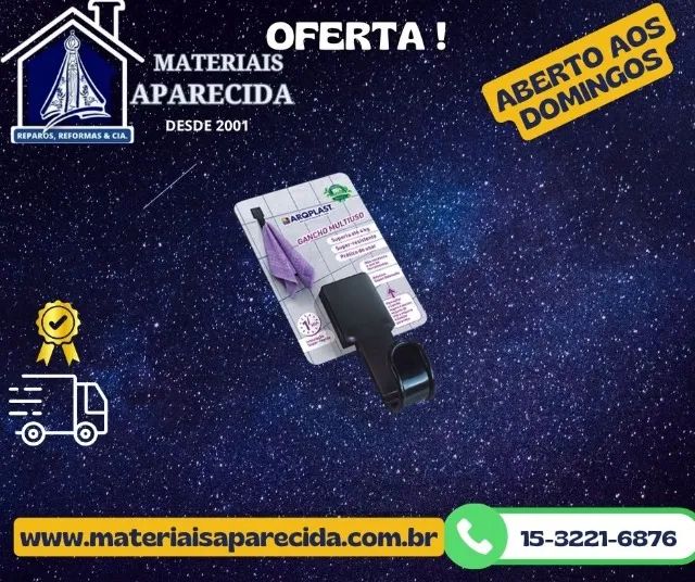 Cabide Plastico com Adesivo
