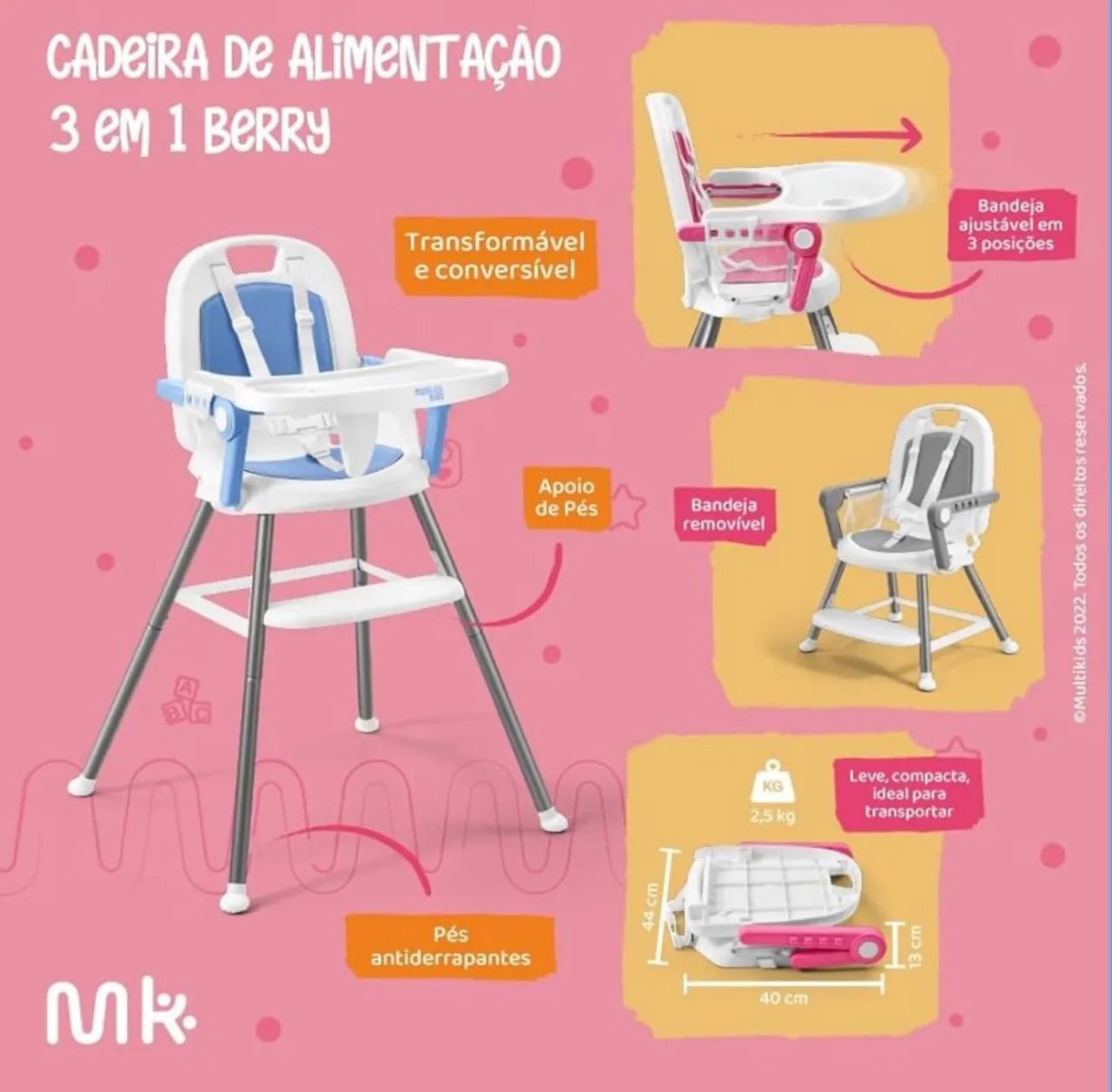 Cadeira de Alimentação Multikids - Foto 4