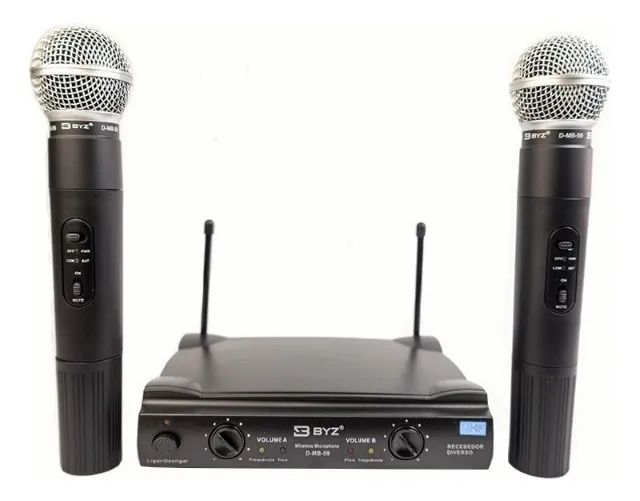 Microfone Sem Fio Duplo Bastão Uhf Profissional M-59  - Foto 2