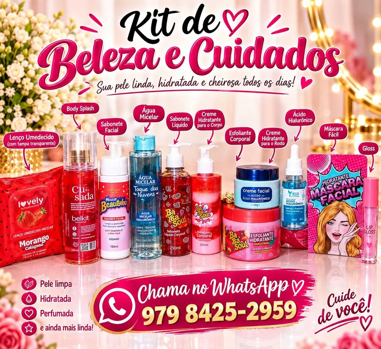 Kit de produtos para nosso cuidado 
