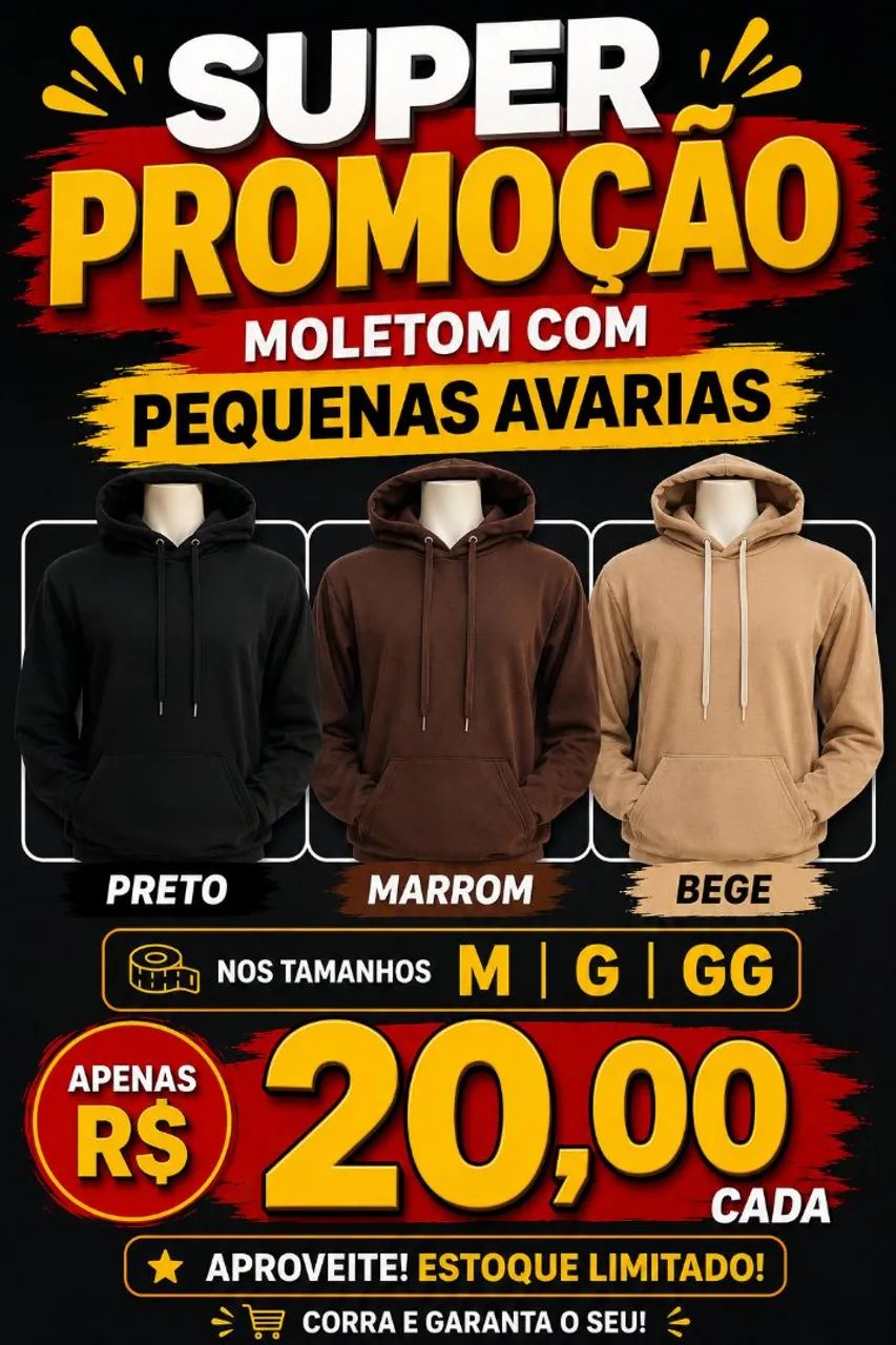 Moletom com avaria 