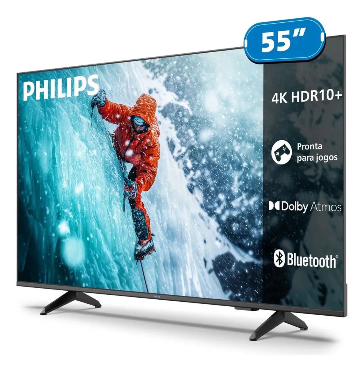 Smart TV Philips 55" 4K 55PUG7300 - Comando de Voz, Bluetooth (Impecável) - Foto 3