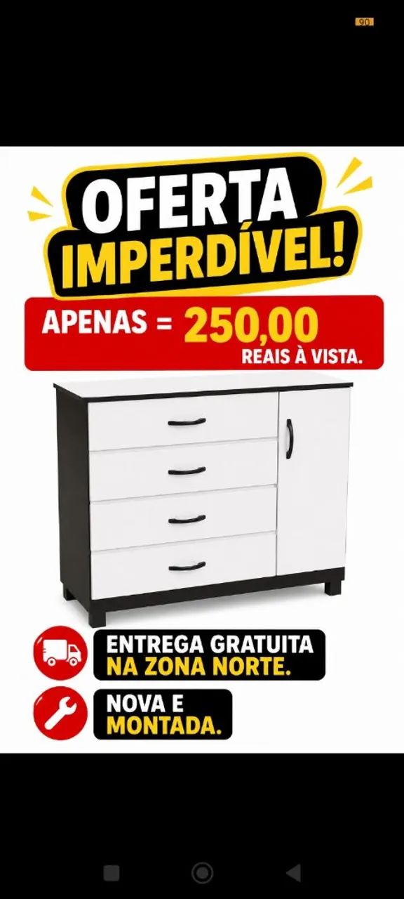 Oferta imperdível das nossas cómodas.