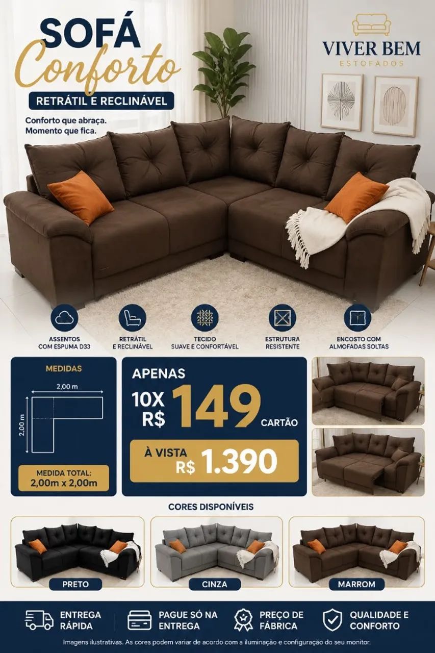 OFERTA Sofá a pronta entrega  - Foto 3