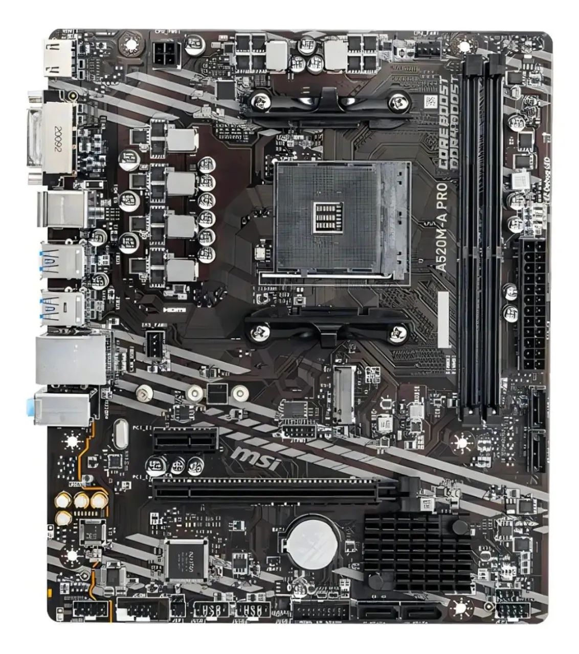 PLACA MÃE A520M A-PRO M-ATX NOVA LACRADA  - Foto 2