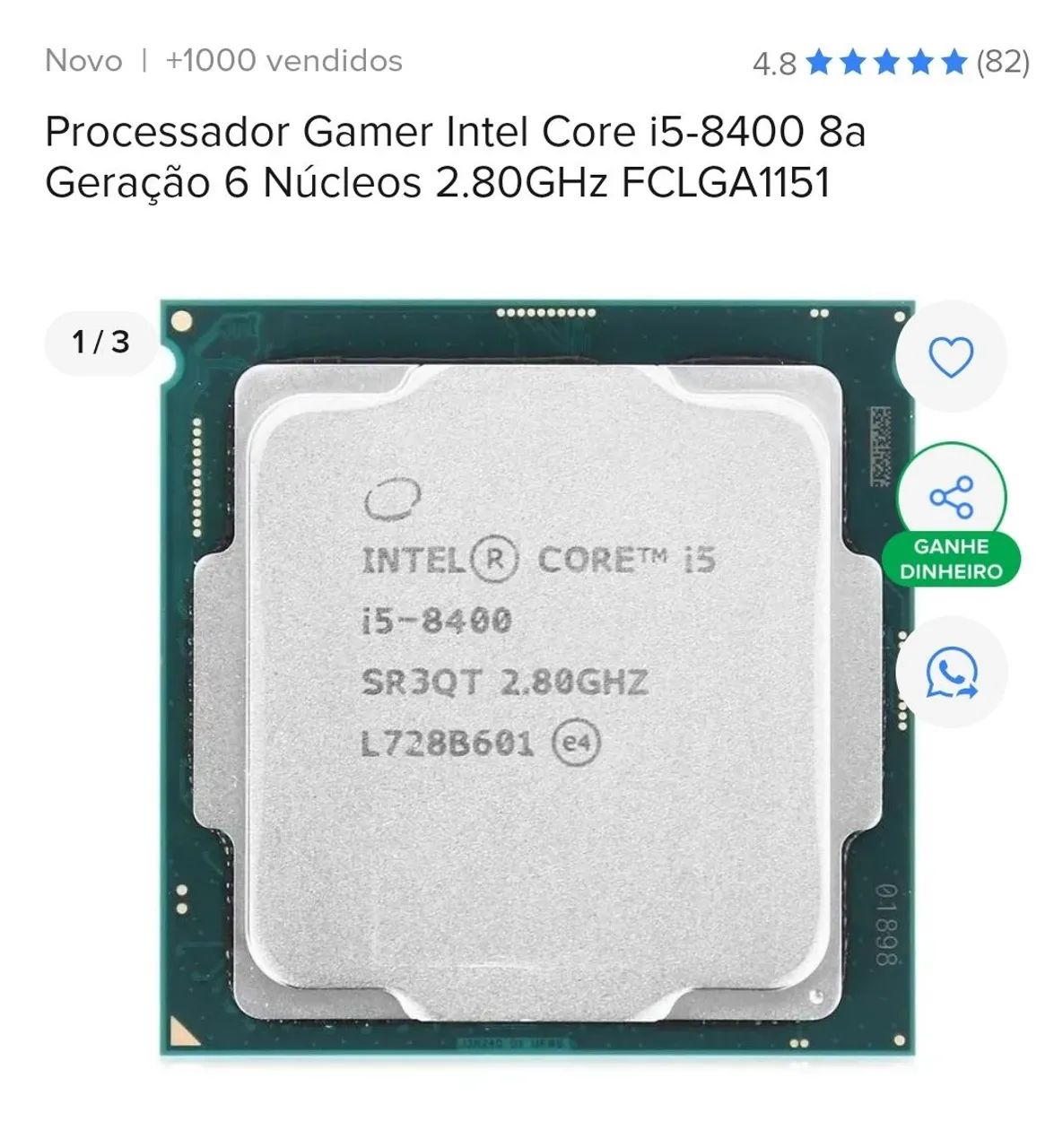 I5 8400 - Processadores - Jardim Cidade Universitária, João Pessoa