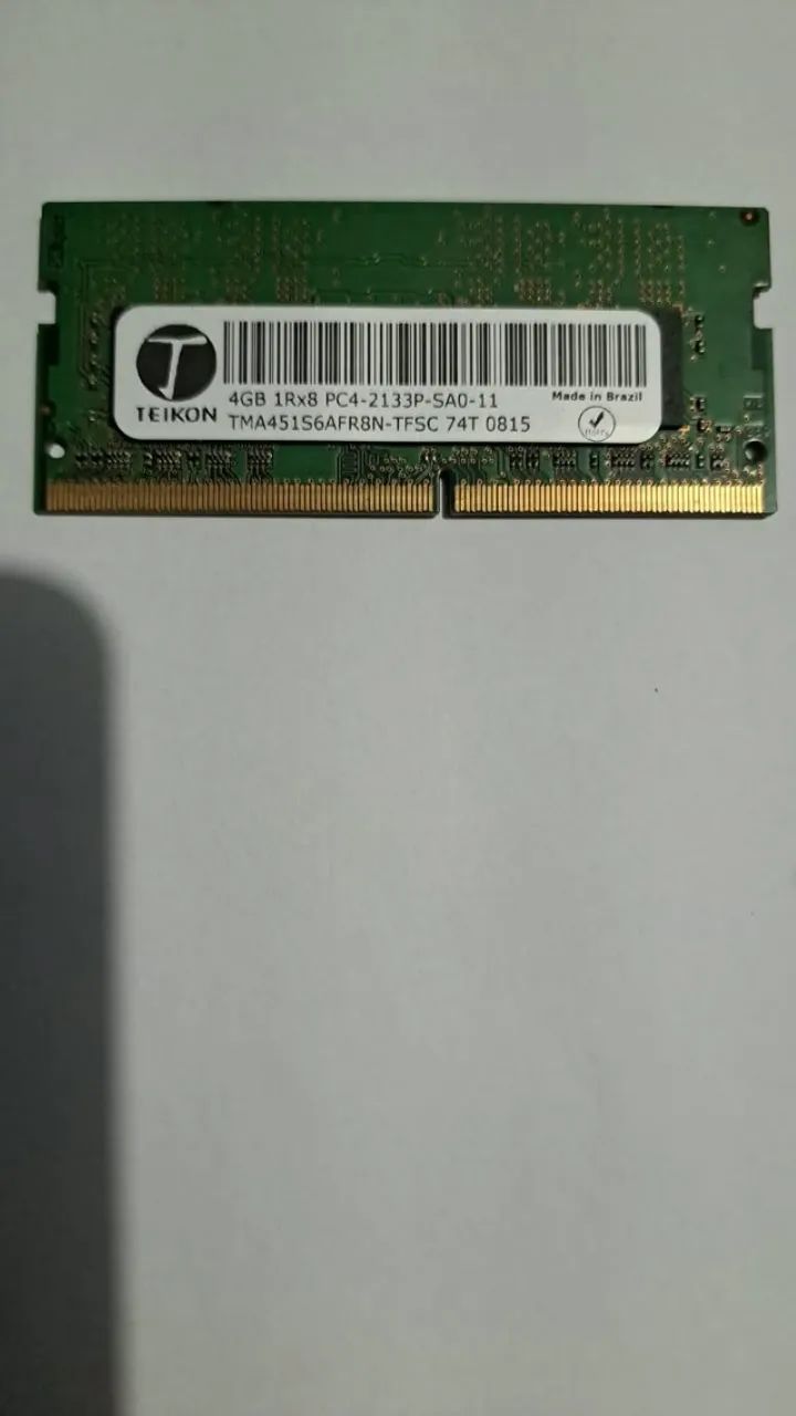 Memoria DDR4,  4 Gigas pra notebook 
