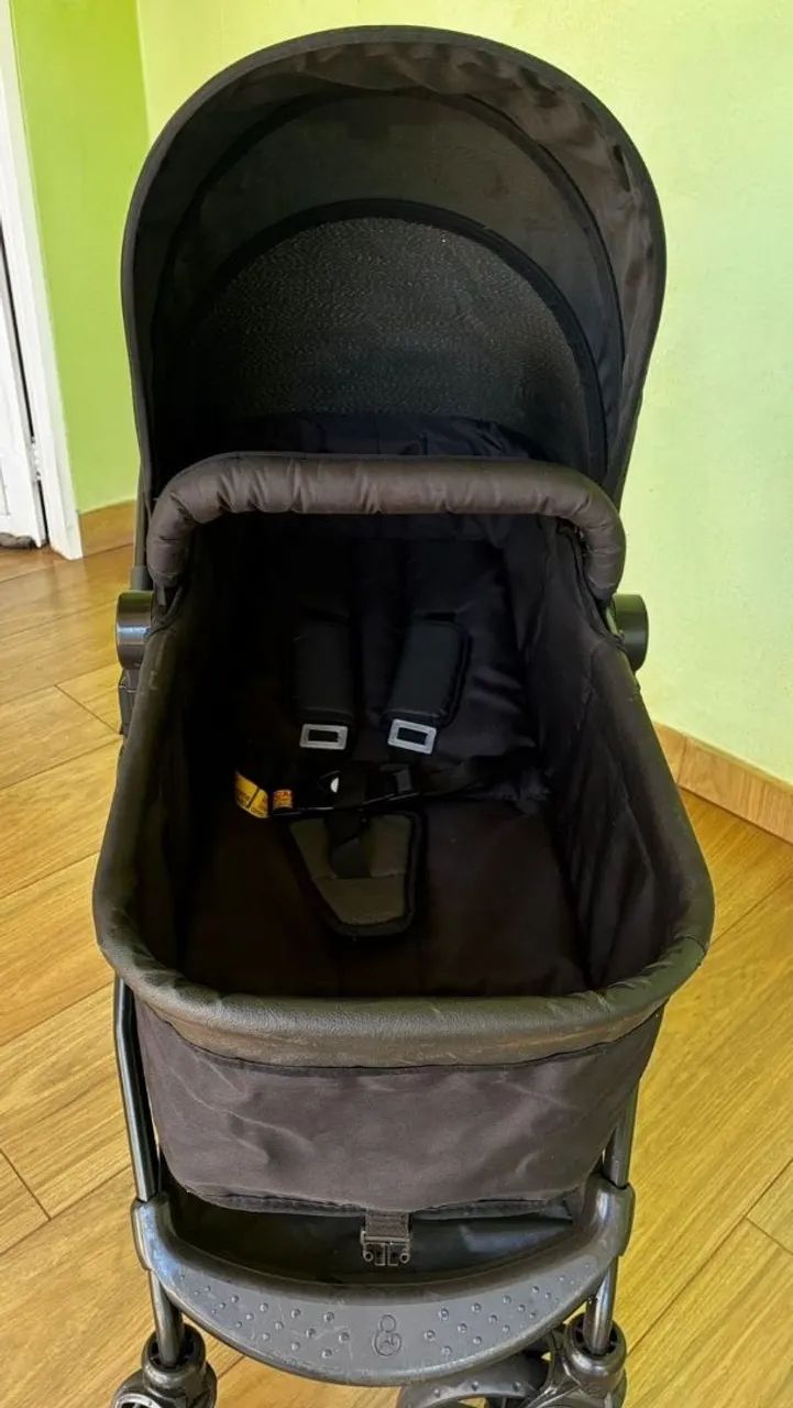 Carrinho de bebê com bebe conforto + cadeira de descanso  - Foto 2