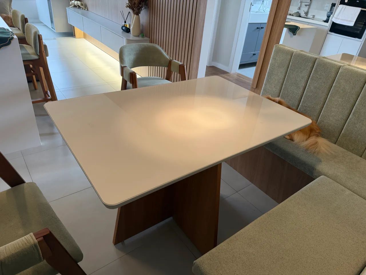 Mesa 1,20 X 1,20 novinha  - Foto 3