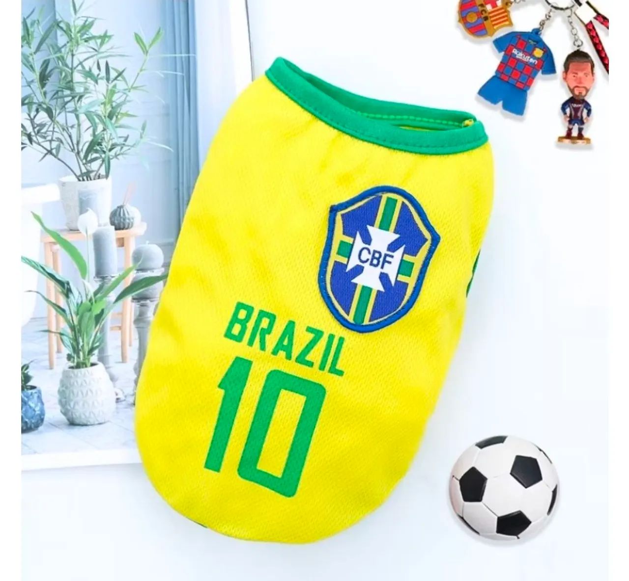 Roupinha Seleção Brasileira para Cachorro pequeno porte ? Camisa Pet Futebol ? - Foto 5
