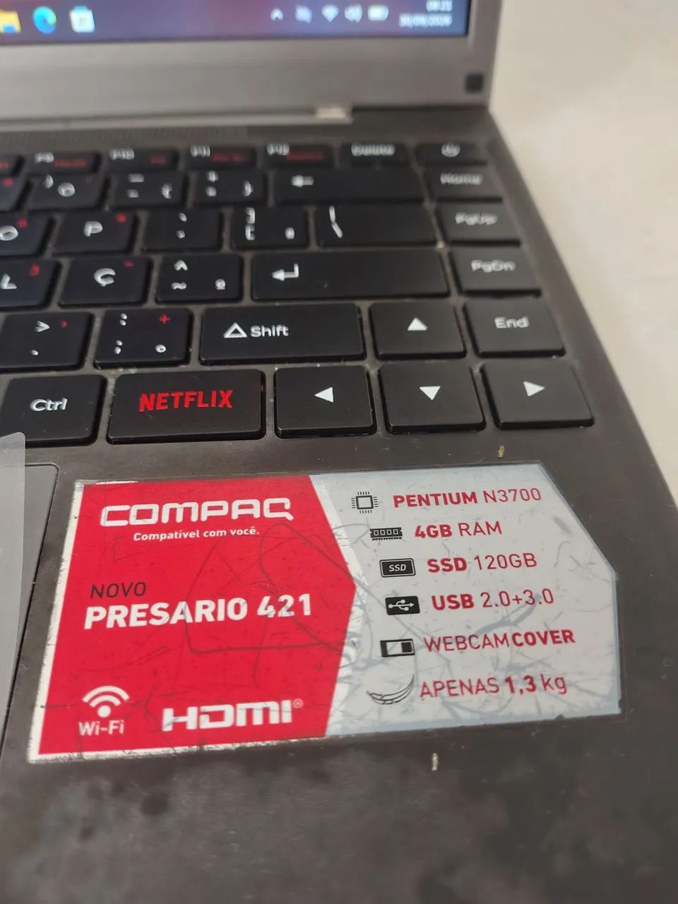 Notebook compacto 4 GB e 128 de armazenamento pode expandir - Foto 3