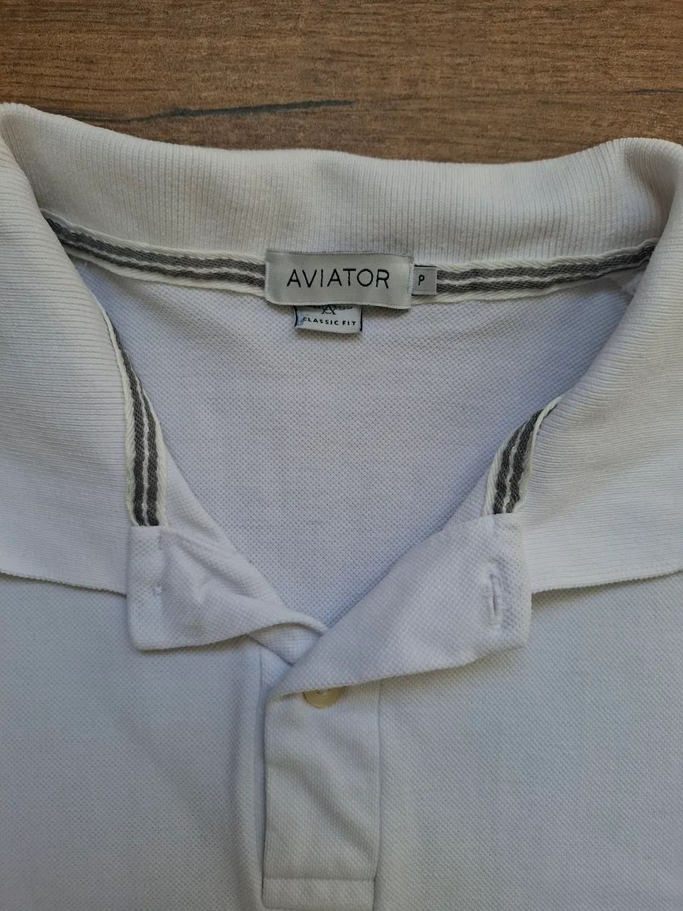 Camiseta Polo Aviator Branca - Foto 2