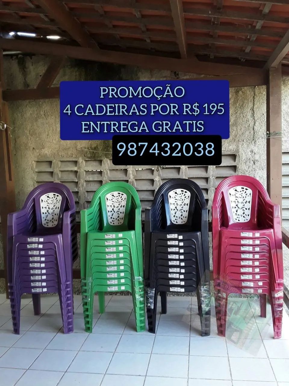 CADEIRA DE PLASTICO COM BRAÇO 