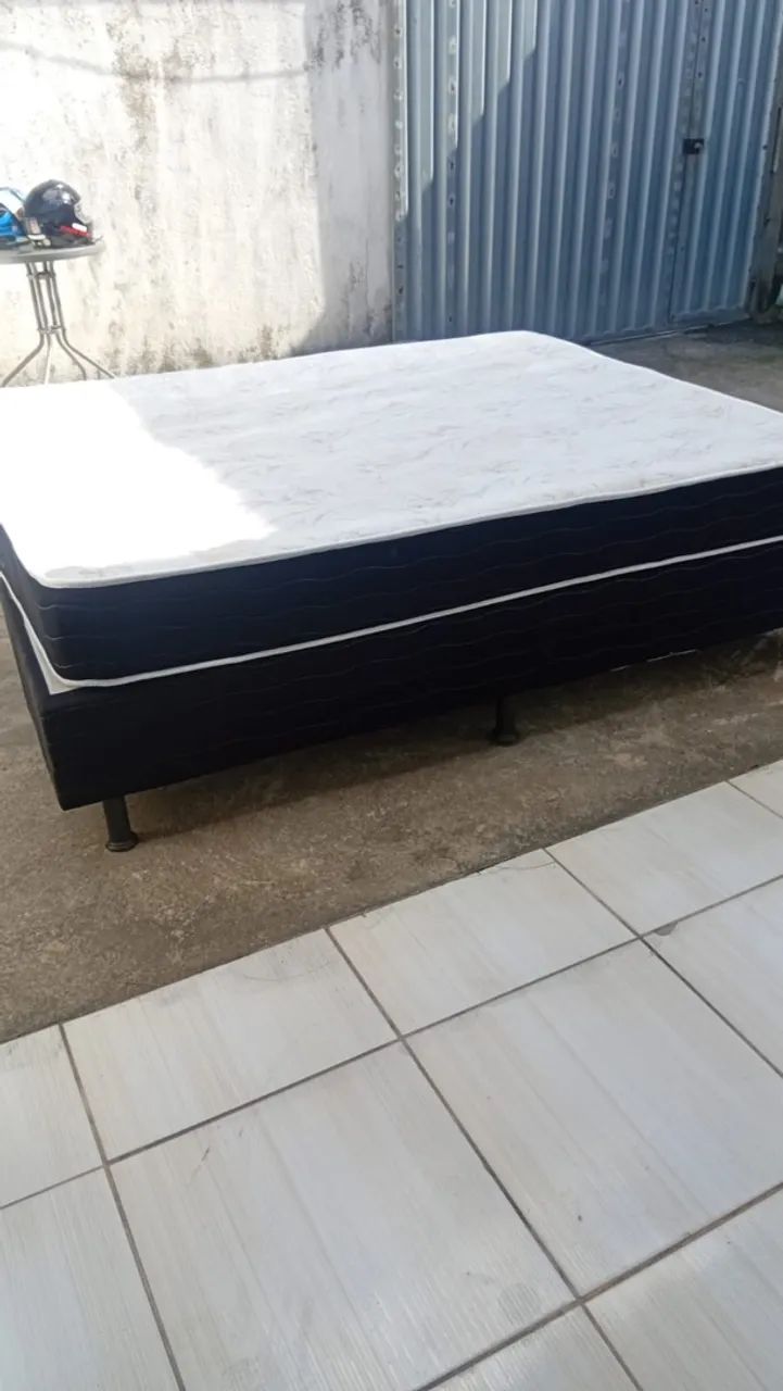 Cama de Casal com Colchão e Base - R$ 350,00 - Foto 2