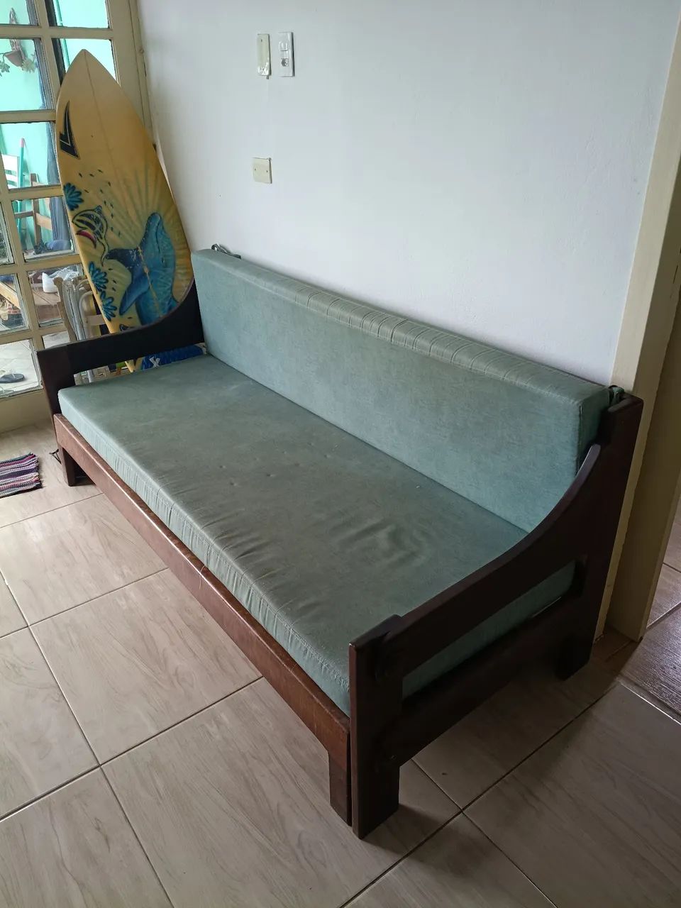 Sofá-cama extensível de madeira maciça - Foto 2
