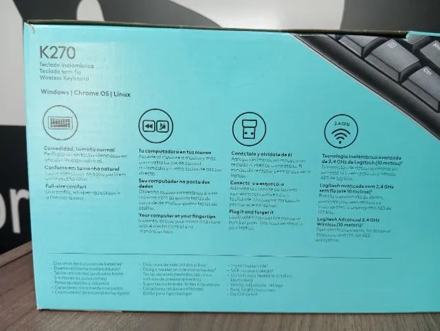 Teclado Sem Fio K270 Preto Logitech - Foto 2