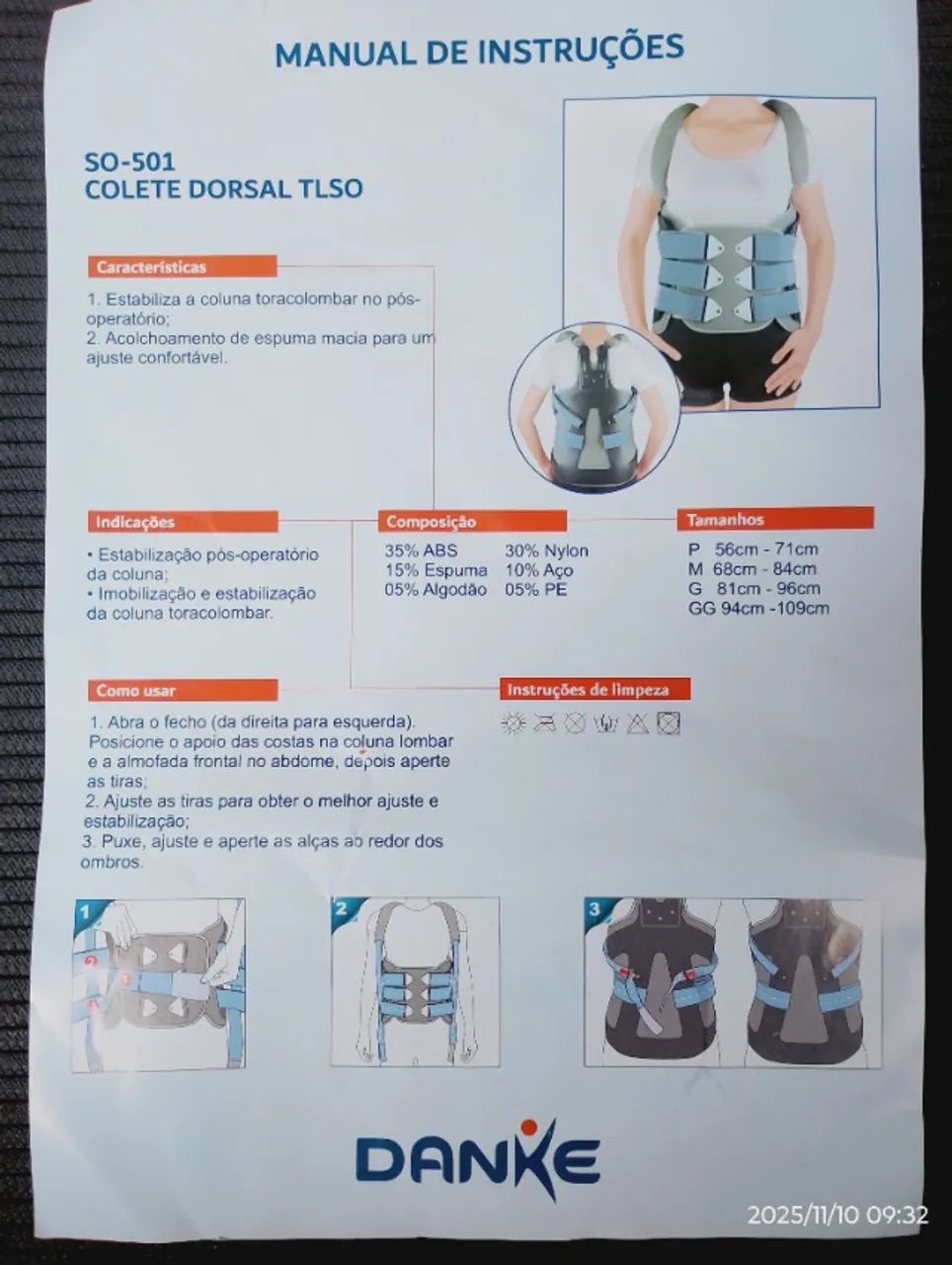 Colete Dorsal
