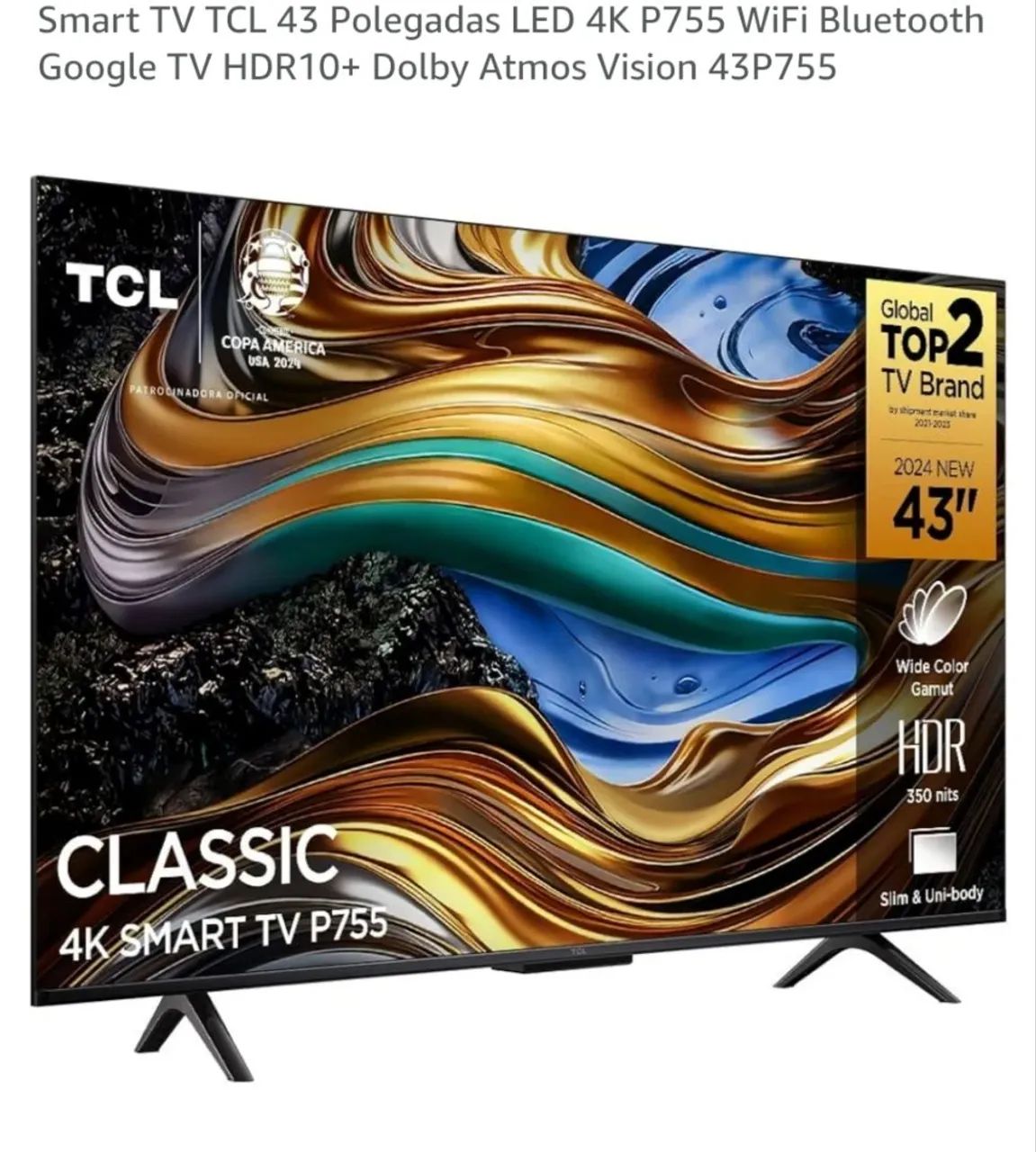 Samrt TV 43  4K TCL 43P755 Wi-fi bluetooth  - Foto 2