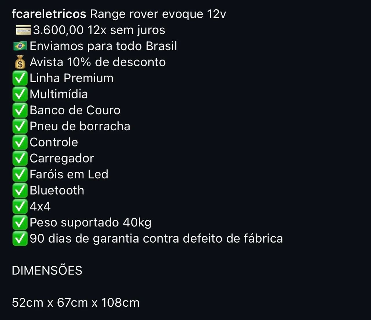 Carrinho Elétrico - Evoque 12v - Foto 5