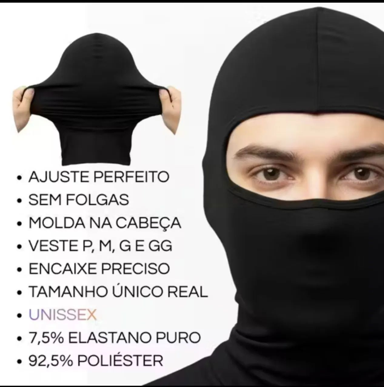 Touca Ninja Balaclava com proteção UV  - Foto 2