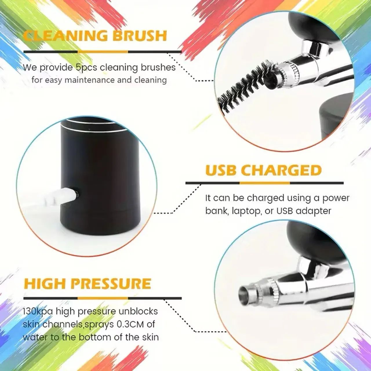 1 Conjunto Kit Aerógrafo Recarregável De Compressor Sem Fio434735570643200002
