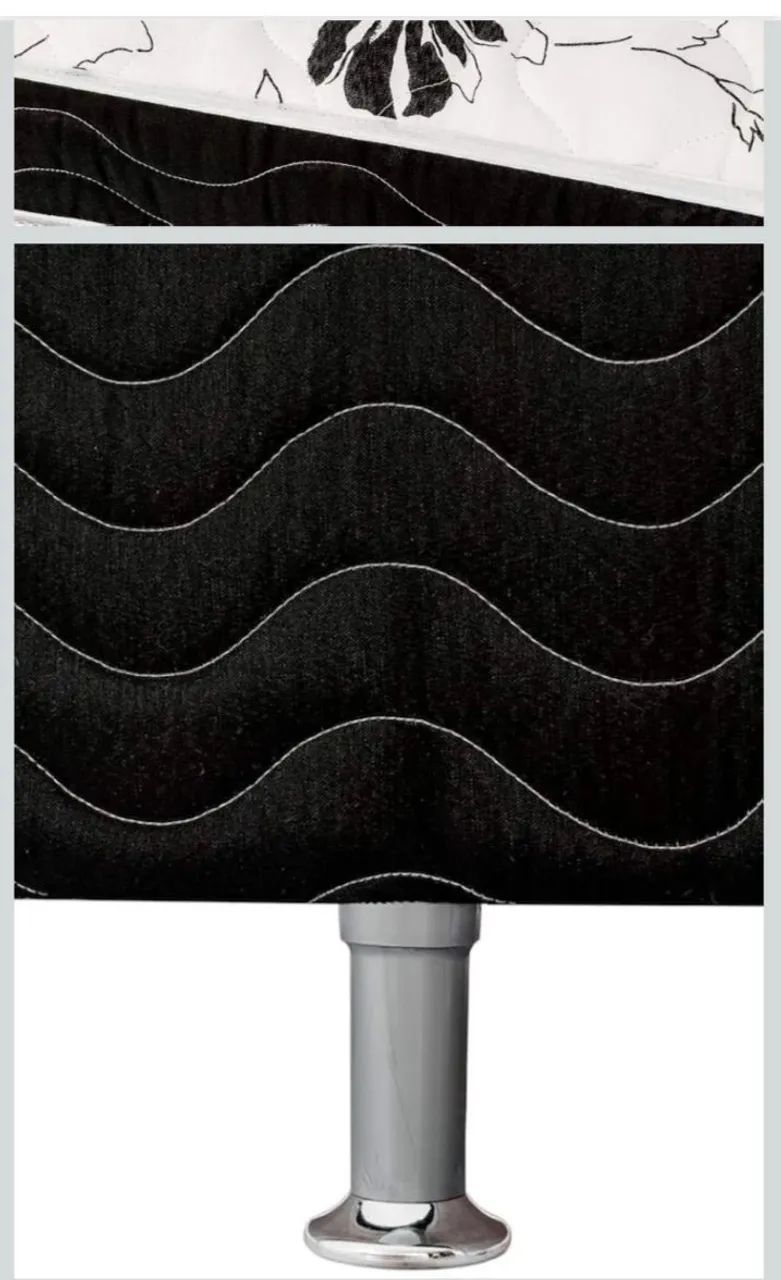 Cama box (Solteiro) com base sommier (BASE + COLCHÃO) - Foto 2
