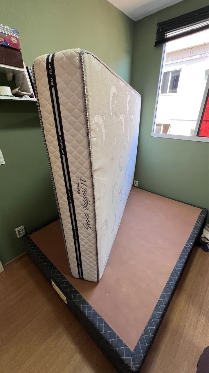Cama box casal mais colchão Ecoflex - Foto 4