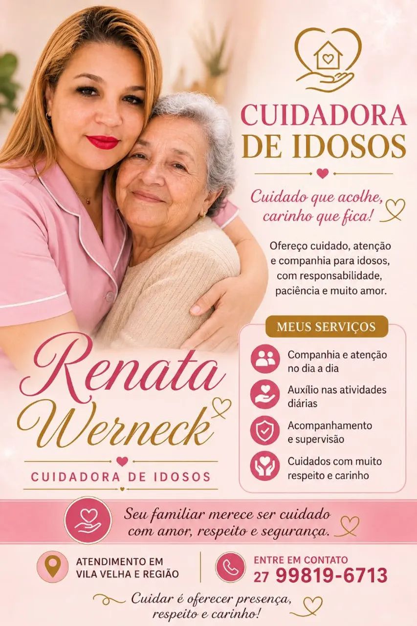 Ofereço meus serviços de cuidadora 