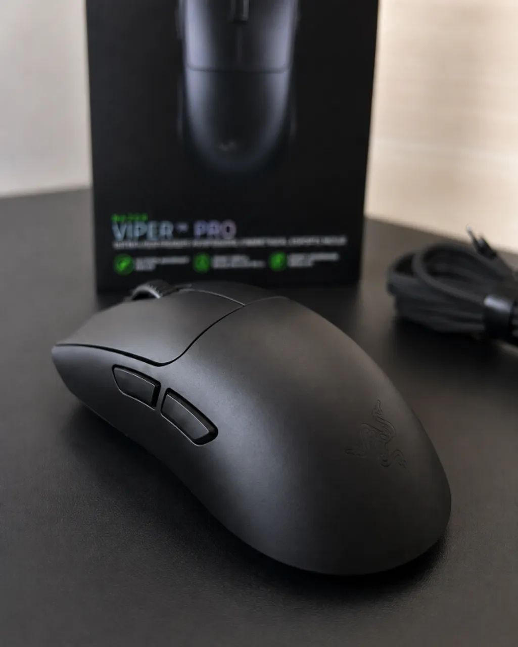 Mouse Gamer Razer Viper V3 Pro Wireless Preto + Caixa e Acessórios - Foto 3