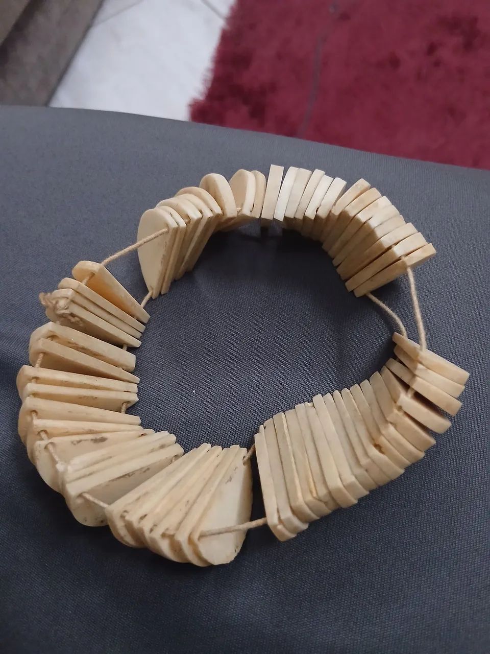 BRACELETE ARTESANAL DE ALTA QUALIDADE FEITO DE OSSO ESTILO BOHO CHIC  - Foto 2