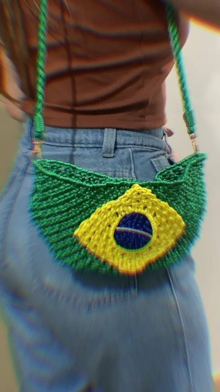 Bolsa Macramê Brasil Copa 2026 - Foto 2
