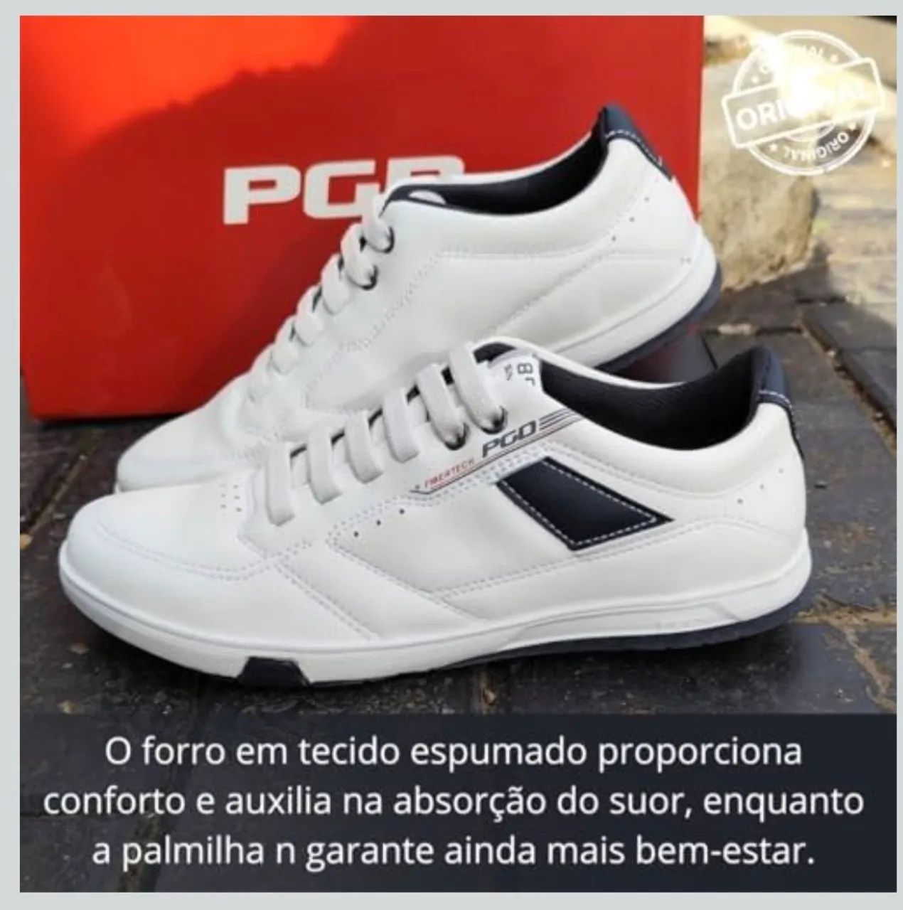 Sapatênis Pegada PGD Masculino Branco - Foto 4