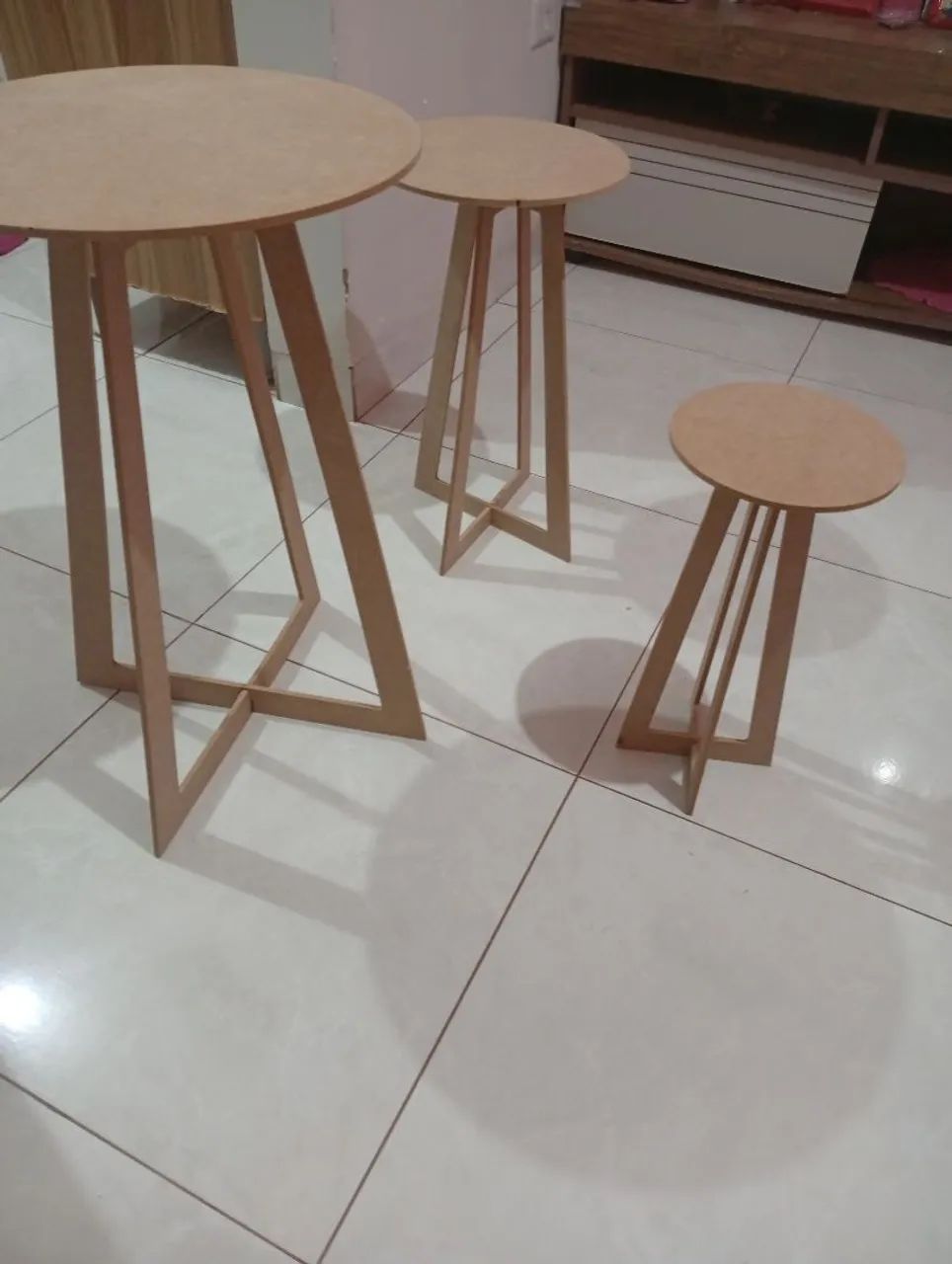 Trio de mesas para decoração  - Foto 3