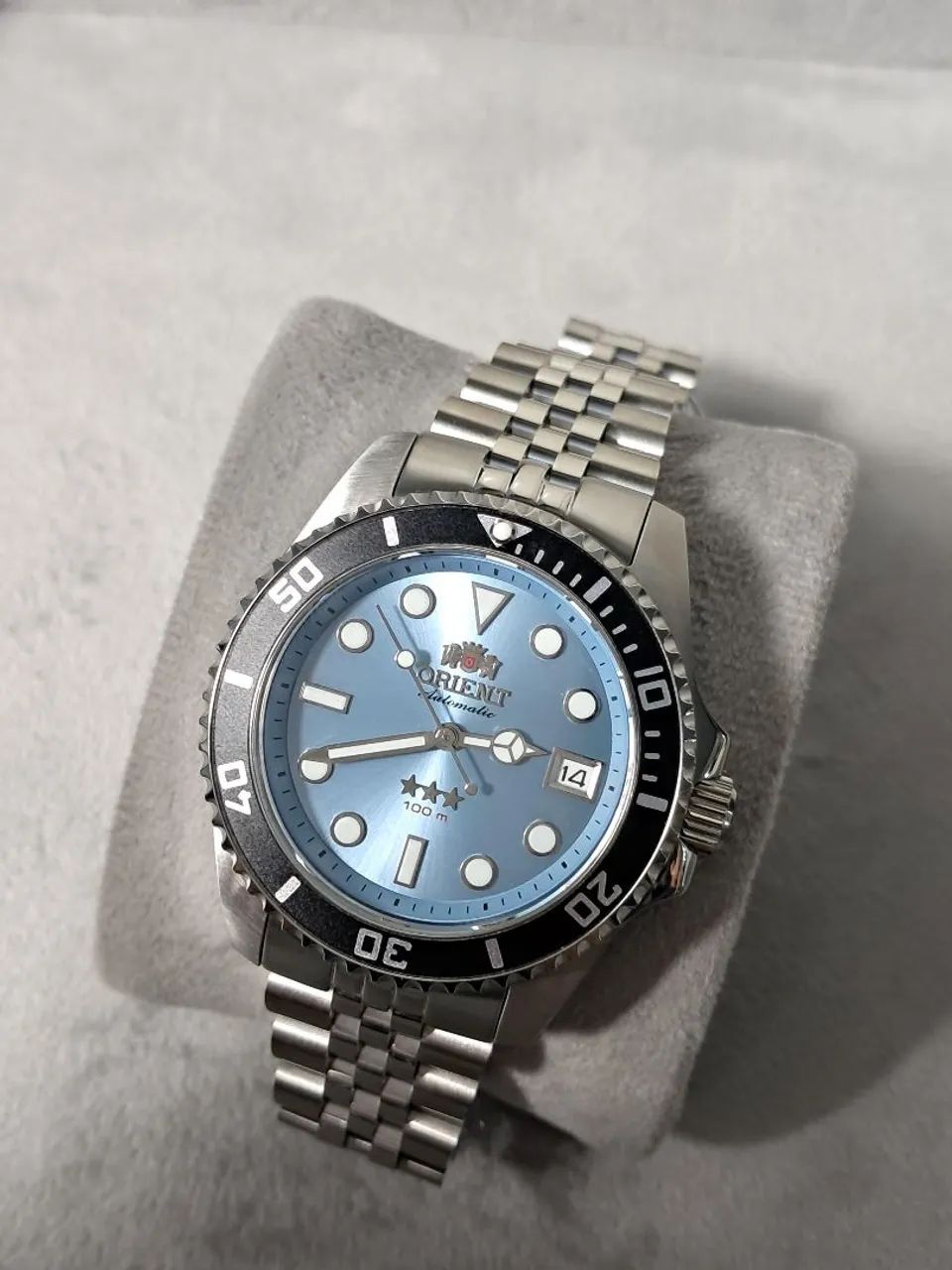 Relogio sub orient 39mm azul celeste 9/10