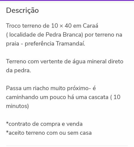 Terreno no paraíso