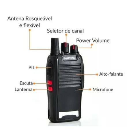 Kit 2 Radio Comunicador Walk Talk Baofeng 777s Profissional - Foto 4