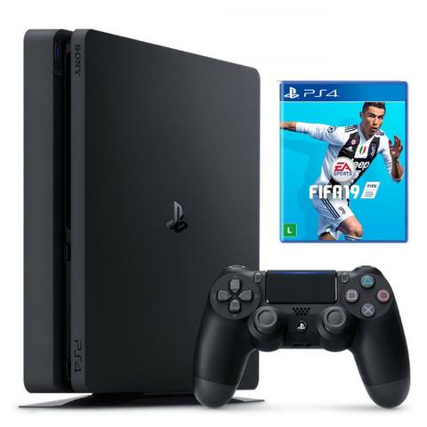 PS4 PlayStation 4 Slim 1TB Com Fifa 19 Novo Lacrado