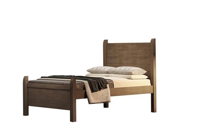 Cama Solteiro Arezzo Café Rufato Até 12x
