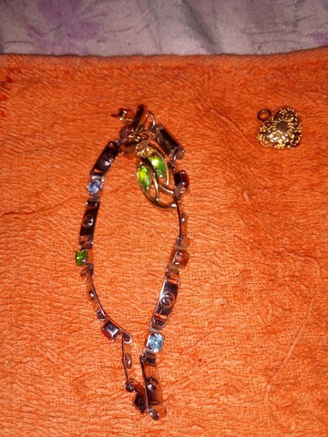 Pulsera, par de brincos e pingente  - Foto 2