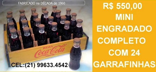 Mini Coca Cola Garrafinhas,engradado,caminhão Antigo Brinquedo