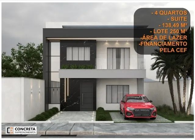 Casa duplex em construção 04 quartos, suíte e closet - Residencial Darcy Dalla Bernardina - Foto 5