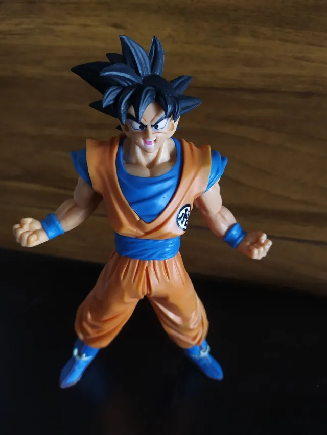 Boneco do Dragon Ball z Goku SSJ Preto Brinquedo de Coleção 17 cm Pvc  Colecionador