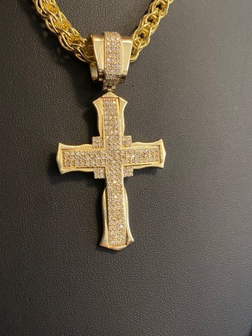 Pingente Crucifixo em Ouro 18K 750 - Foto 3