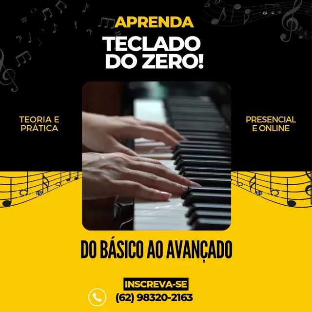 Aulas de Piano e teclado - Instrumentos musicais - Praia das