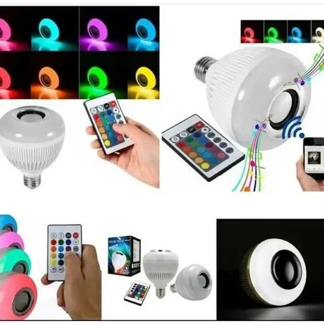 Lâmpada Bluetooth Led Colorida - Foto 3