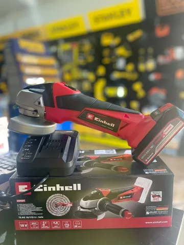 Kit Esmerilhadeira Angular à Bateria 18V 2.5Ah + Carregador Bivolt Einhell TE-AG 18/115 L
