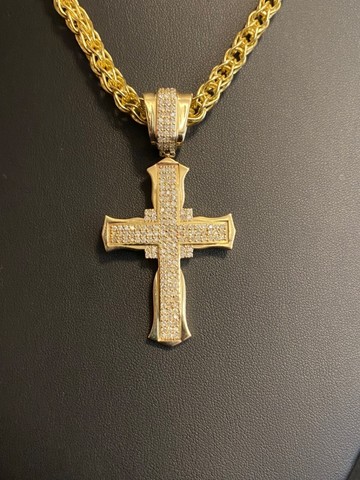 Pingente Crucifixo em Ouro 18K 750 - Foto 2