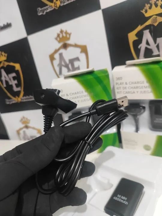 carregador+bateria xbox  - Foto 4
